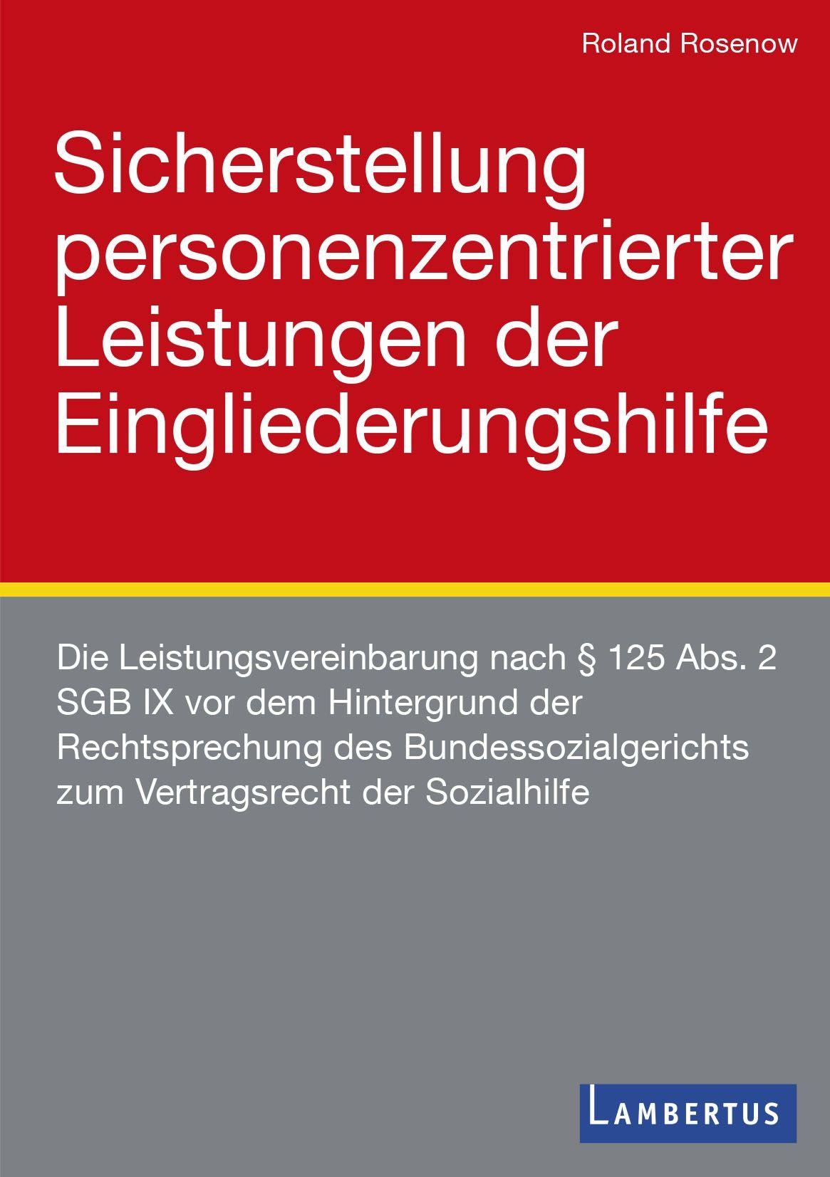 Vorderes Coverbild Sicherstellung personenzentrierter Leistungen der Eingliederungshilfe