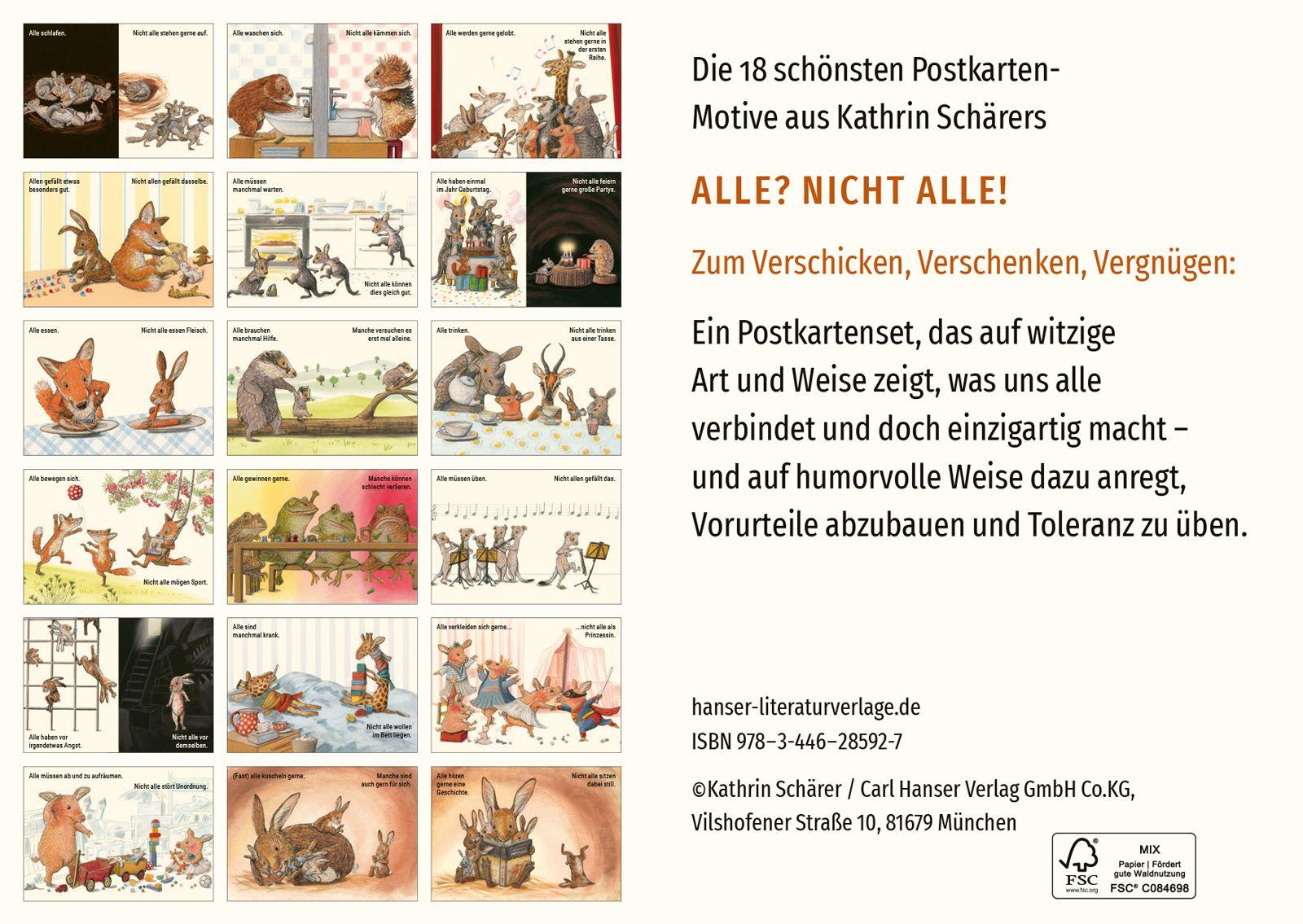 Beispielinhalt (Bild) Alle? Nicht alle! Postkarten-Set