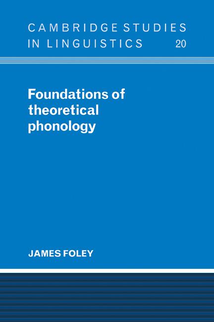 Vorderes Coverbild Foundations of Theoretical Phonology