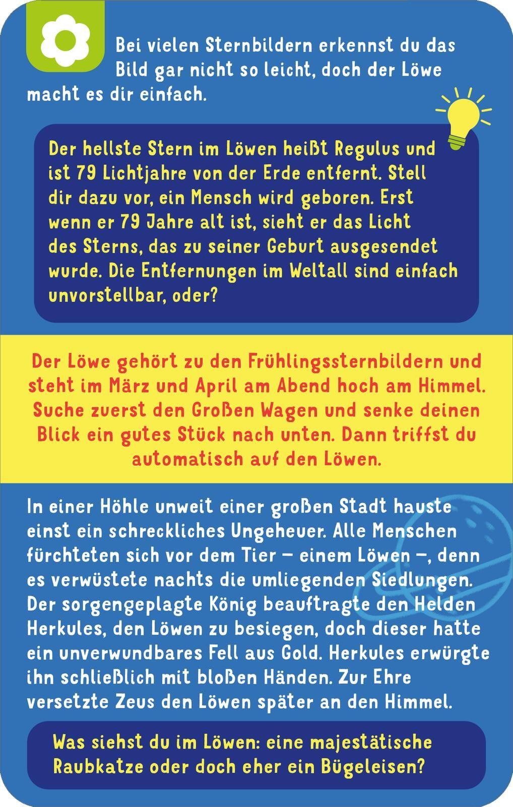 Beispielinhalt (Bild) Science & Kids - Entdecke die Sternbilder