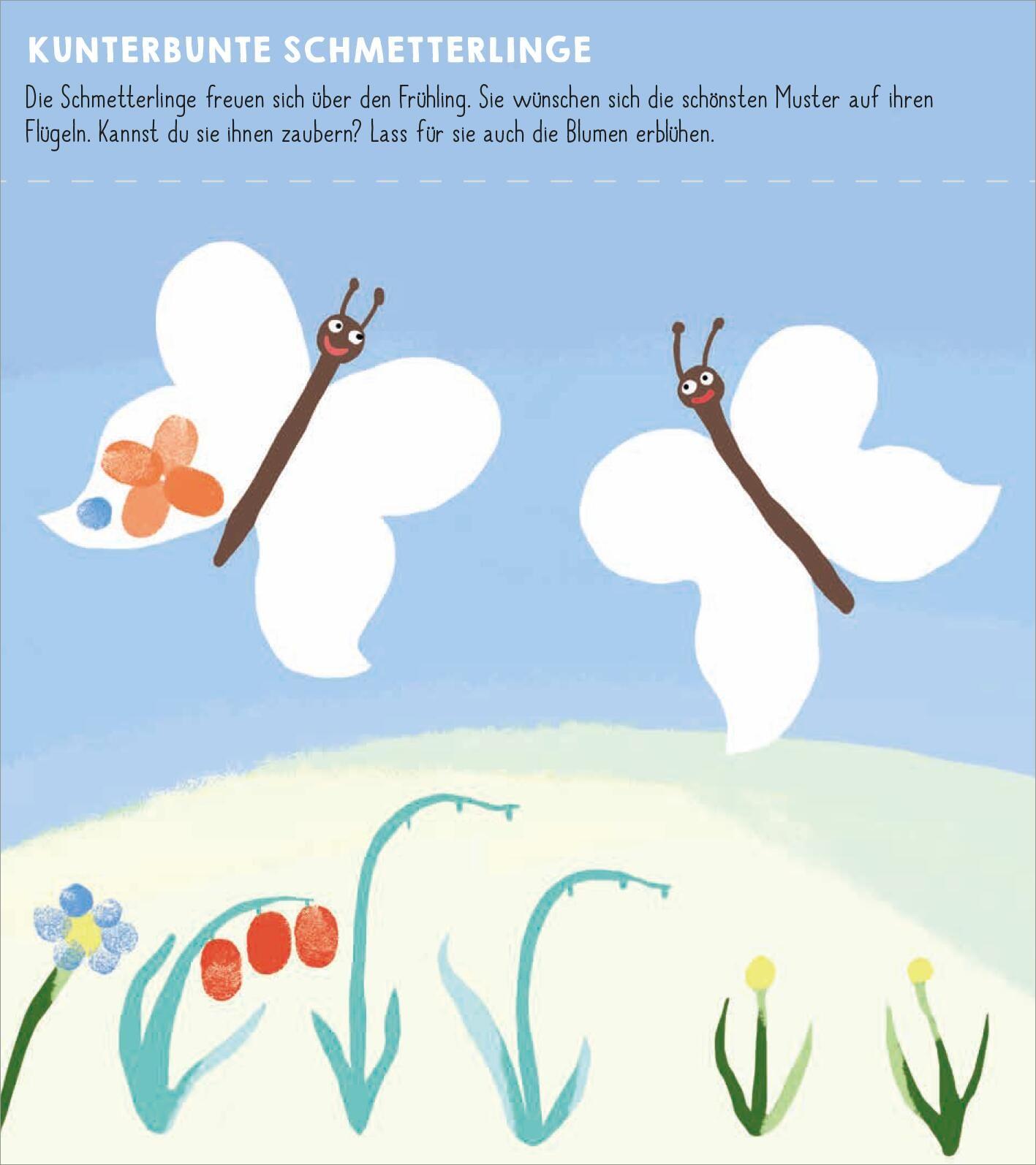 Beispielinhalt (Bild) Meine allerersten Fingerstempel Frühling