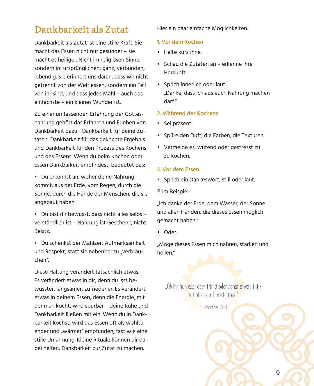 Beispielinhalt (Bild) Das große Buch der Gottesnahrung