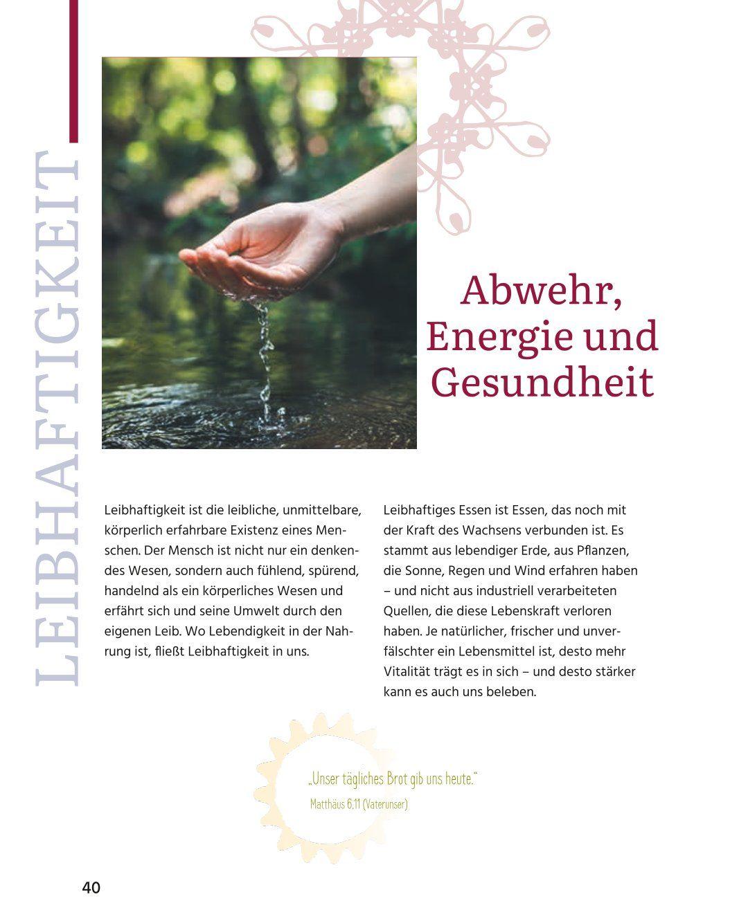 Beispielinhalt (Bild) Das große Buch der Gottesnahrung