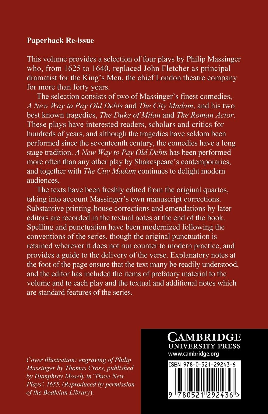 Rückseitencover The Selected Plays of Philip Massinger