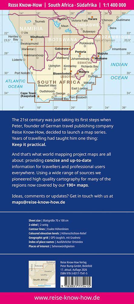 Beispielinhalt (Bild) Reise Know-How Landkarte Südafrika | South Africa (1:1.400.000)