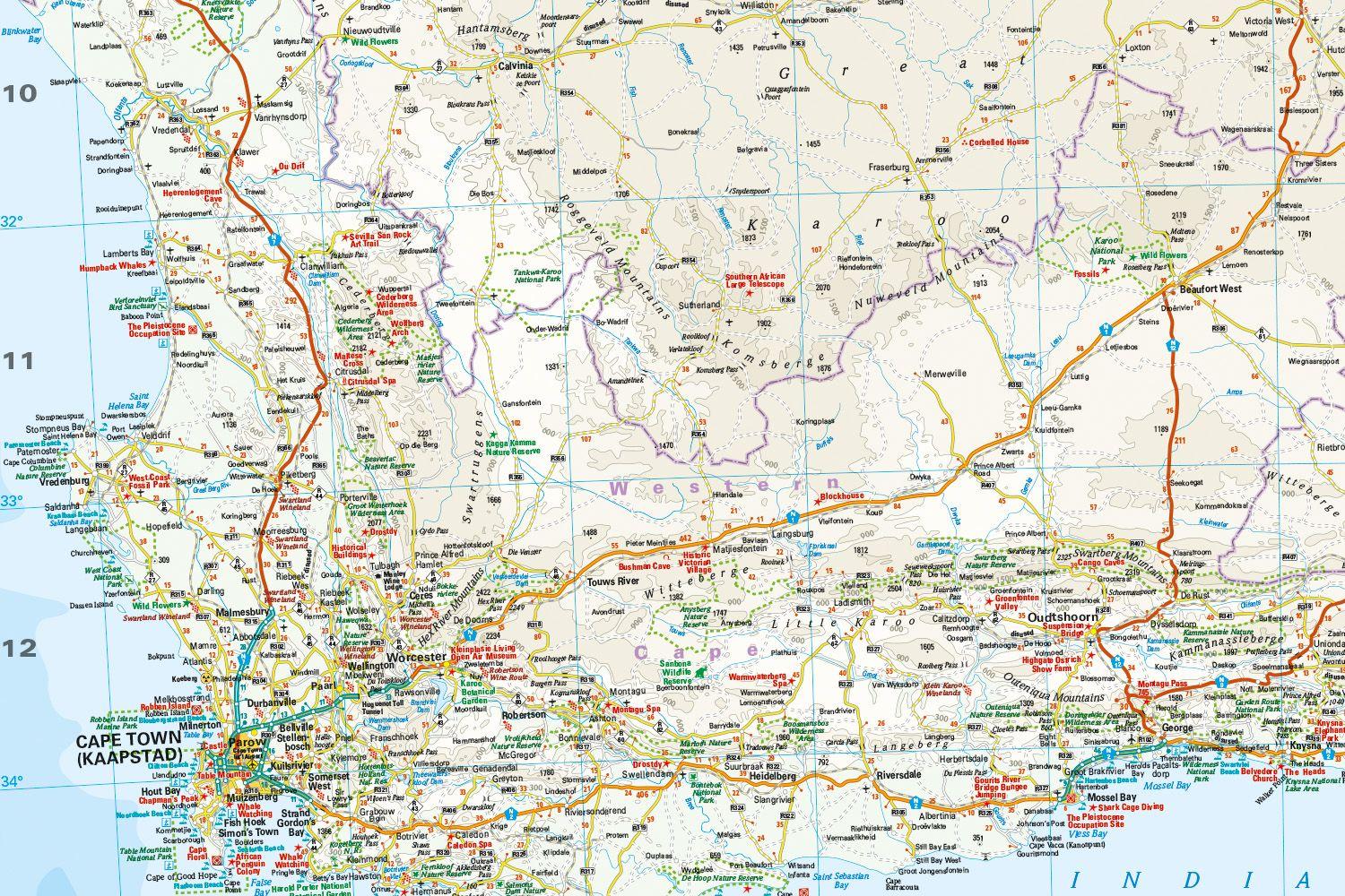 Beispielinhalt (Bild) Reise Know-How Landkarte Südafrika | South Africa (1:1.400.000)