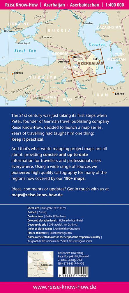 Beispielinhalt (Bild) Reise Know-How Landkarte Aserbaidschan | Azerbaijan (1:400.000)