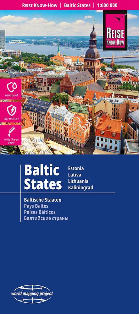 Vorderes Coverbild Reise Know-How Landkarte Baltikum | Baltic States (1:600.000): Estland, Lettland, Litauen und Region Kaliningrad