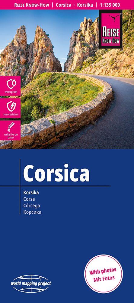 Vorderes Coverbild Reise Know-How Landkarte Korsika | Corsica (1:135.000)