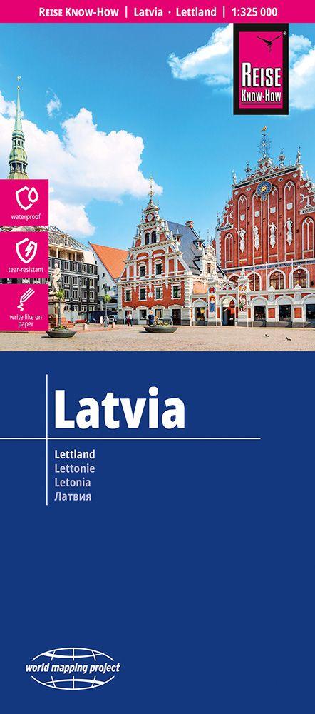 Vorderes Coverbild Reise Know-How Landkarte Lettland | Latvia (1:325.000)