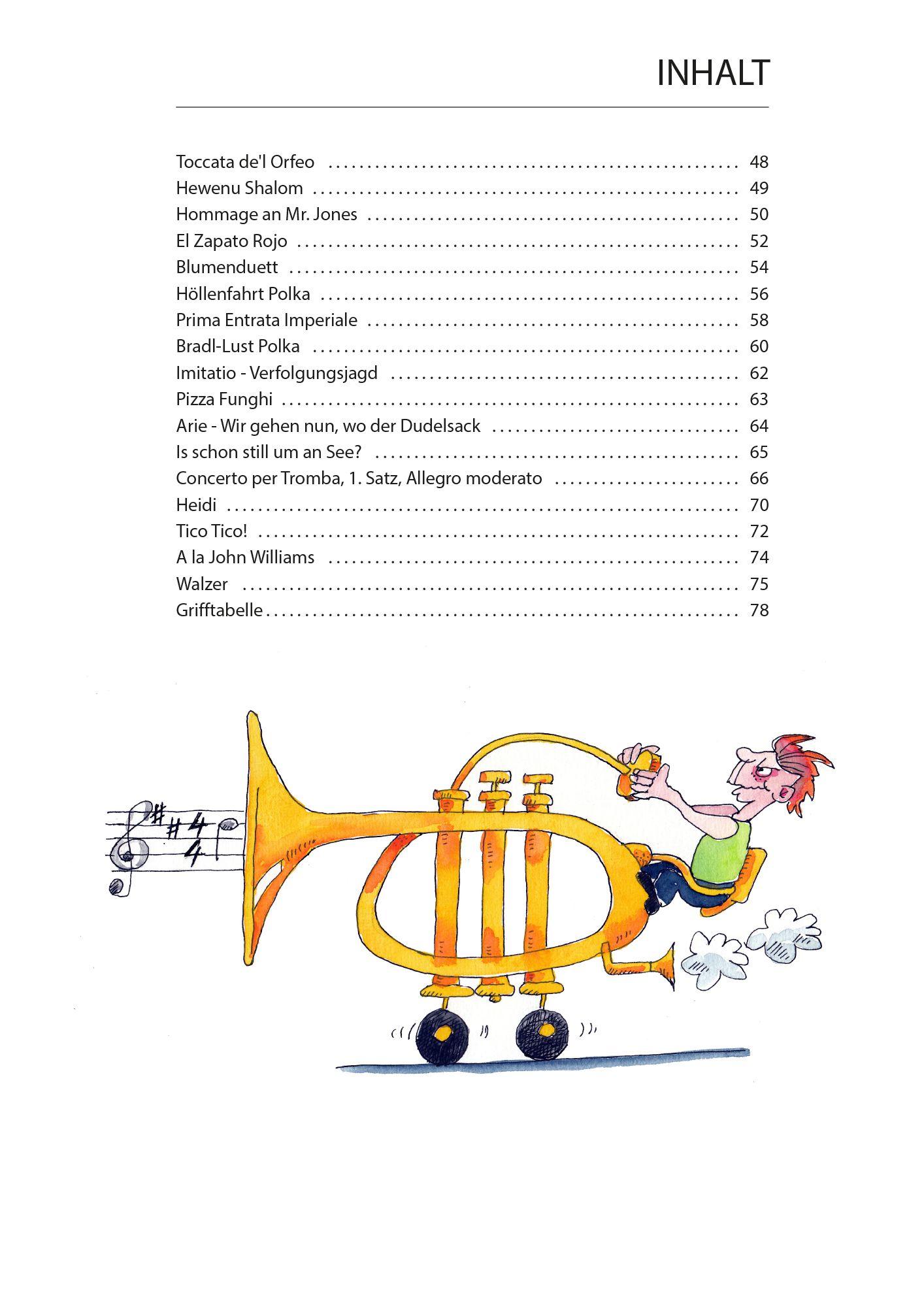 Beispielinhalt (Bild) Trompeten Fuchs Spielbuch, Band 2
