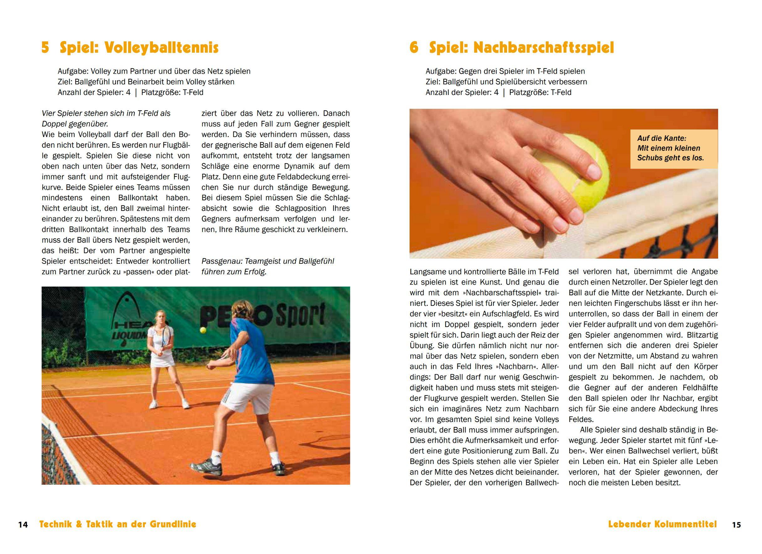 Beispielinhalt (Bild) Besser Tennis spielen