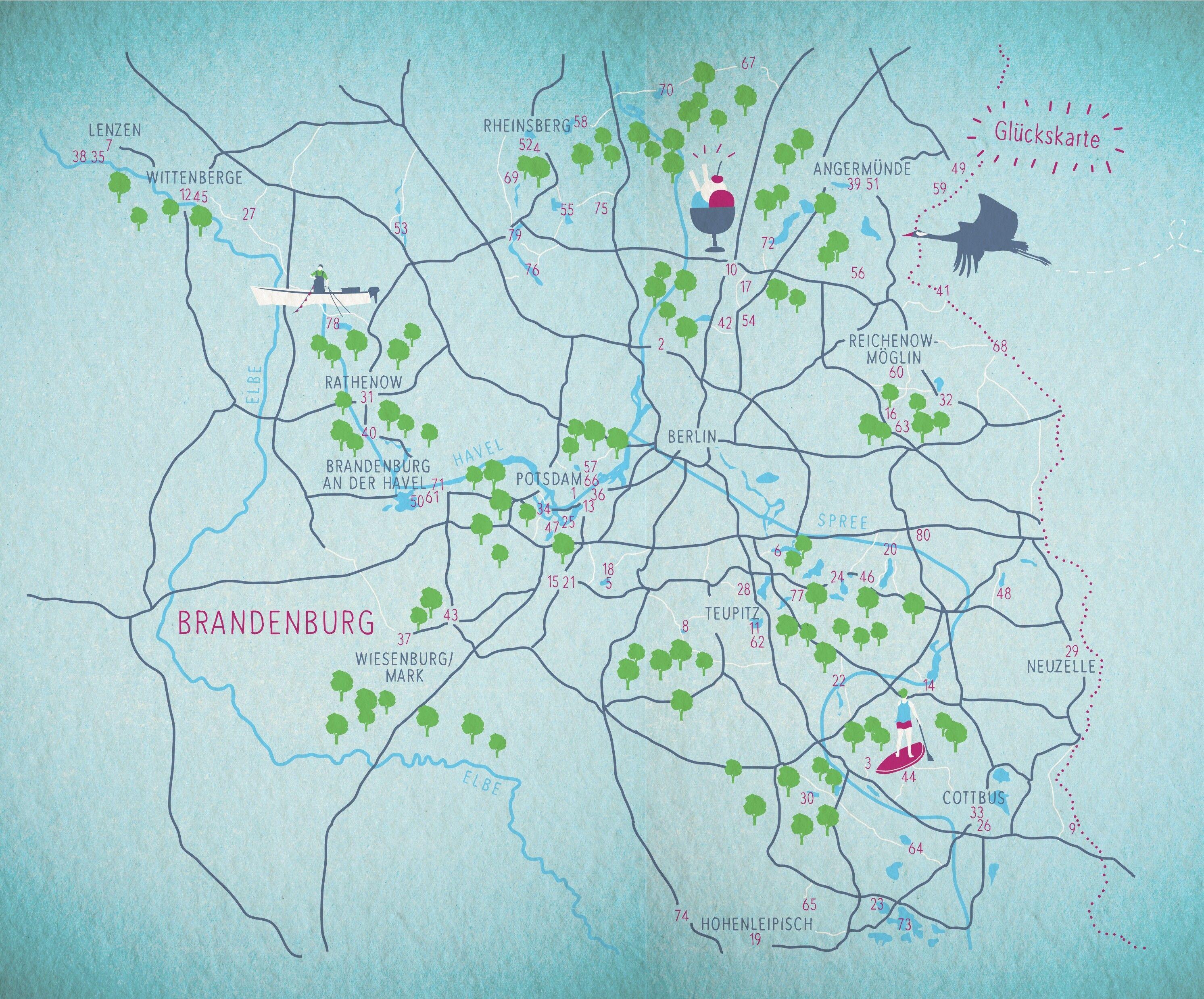 Beispielinhalt (Bild) Blaue Glücksorte in Brandenburg