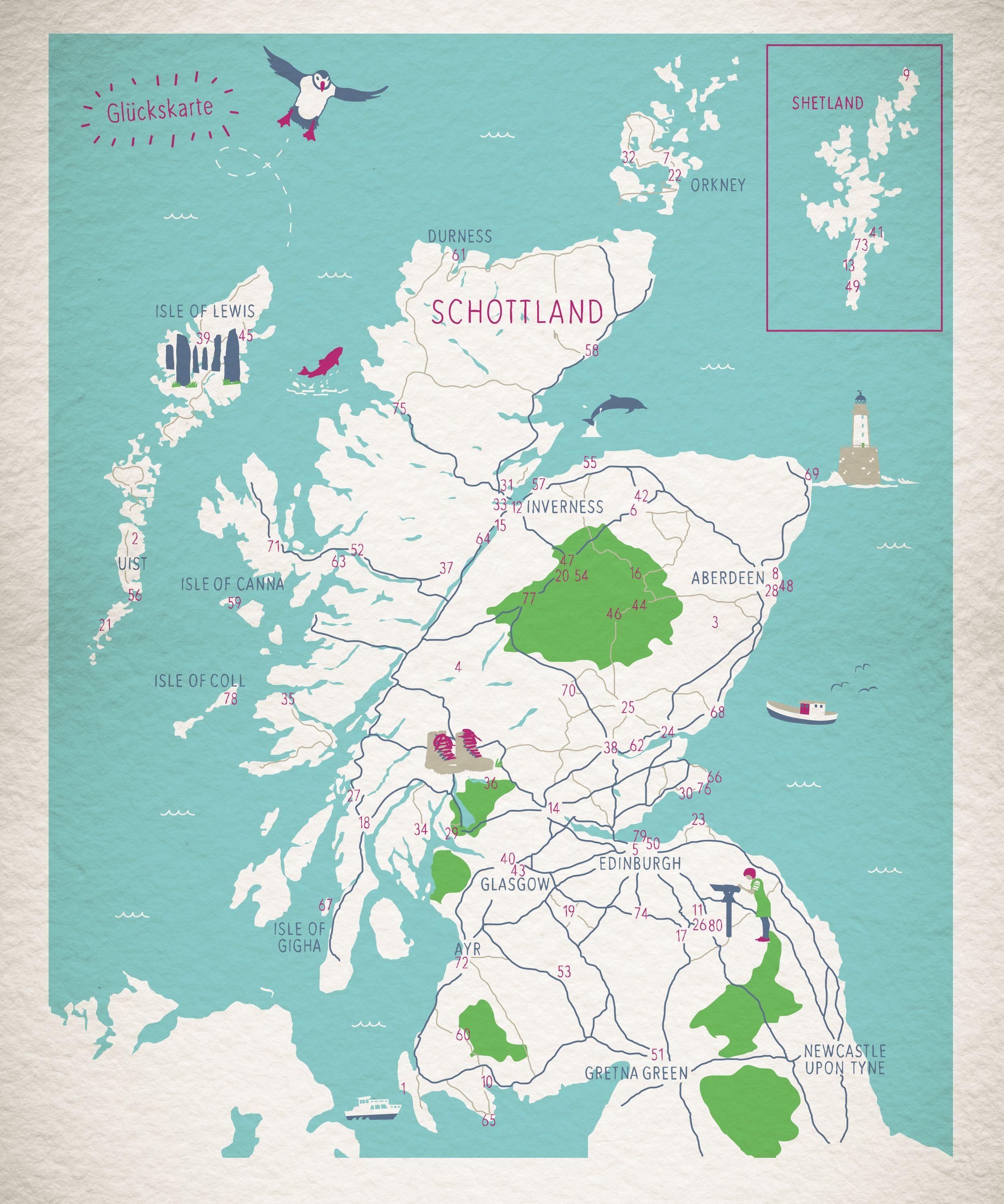 Beispielinhalt (Bild) Glücksorte in Schottland
