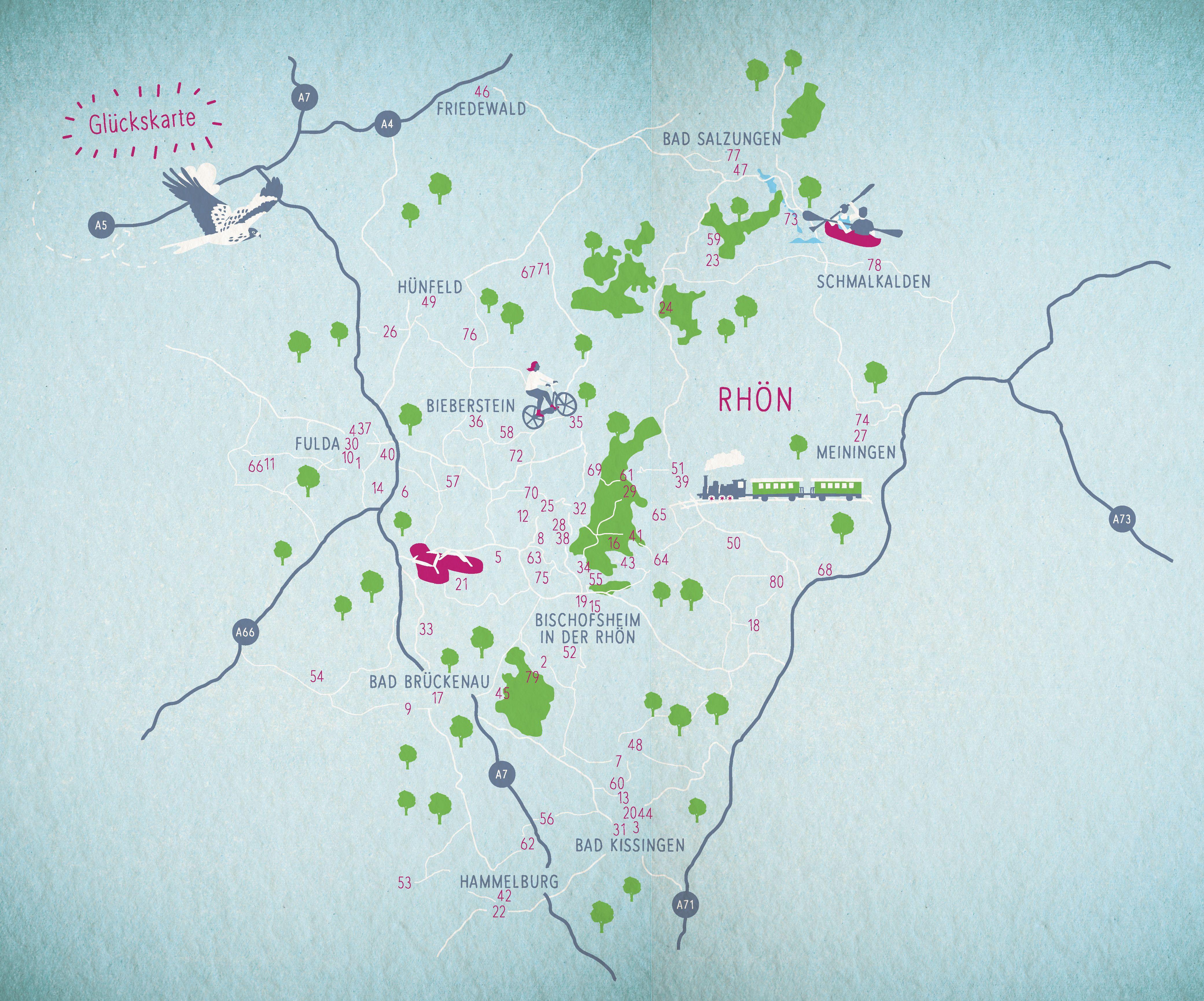 Beispielinhalt (Bild) Blaue Glücksorte in der Rhön
