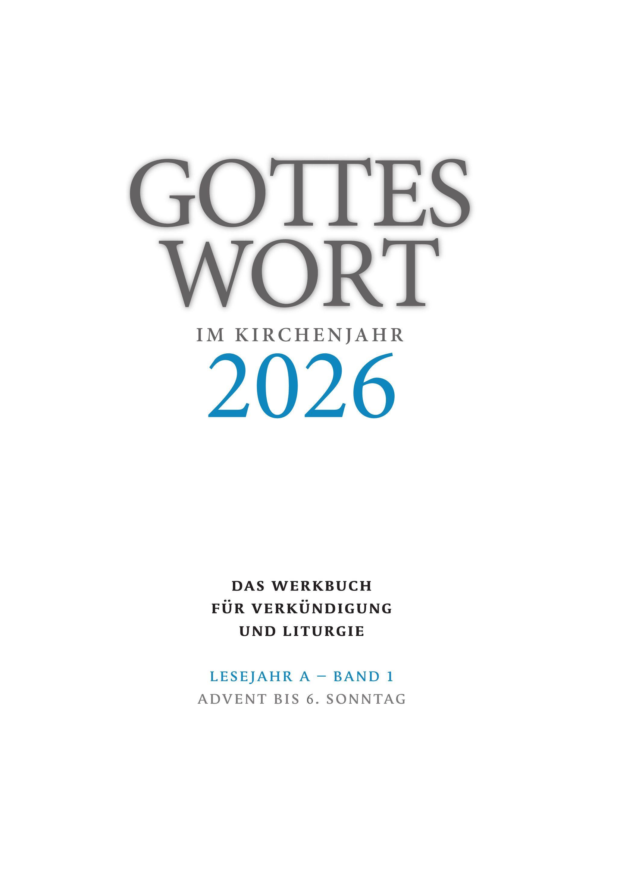 Vorderes Coverbild Gottes Wort im Kirchenjahr