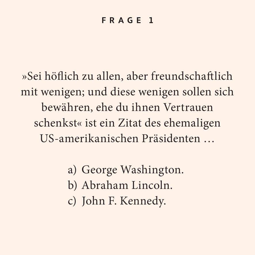 Beispielinhalt (Bild) Freundschaft. Das Quiz