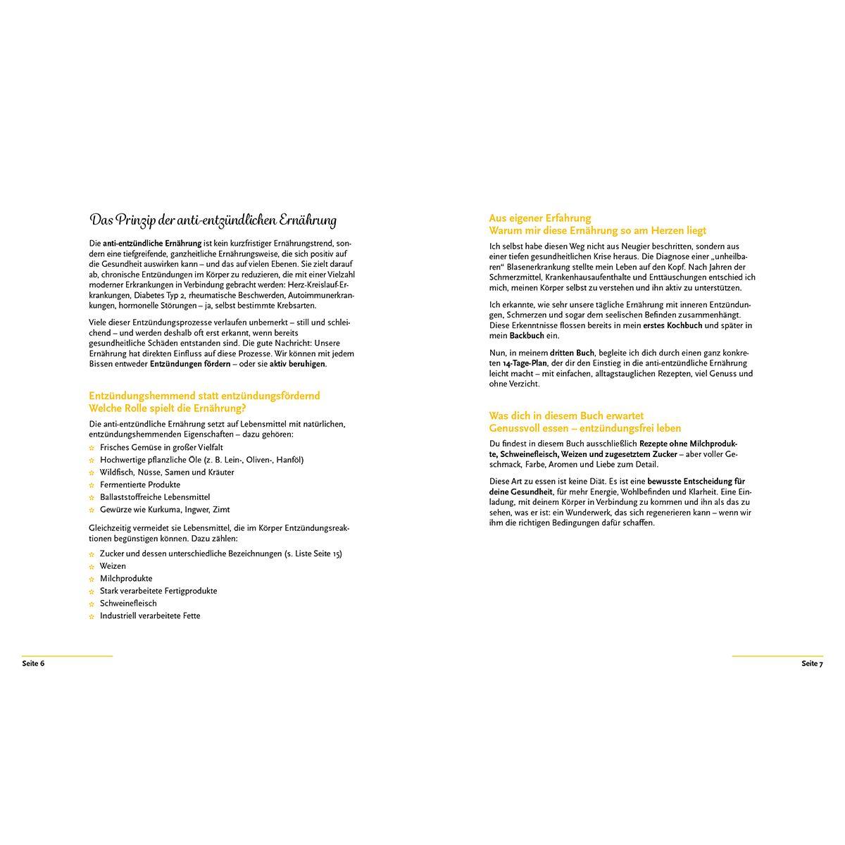 Beispielinhalt (Bild) Chronisch gesund #starten - Dein 14-Tage-Plan für die anti-entzündliche Ernährung