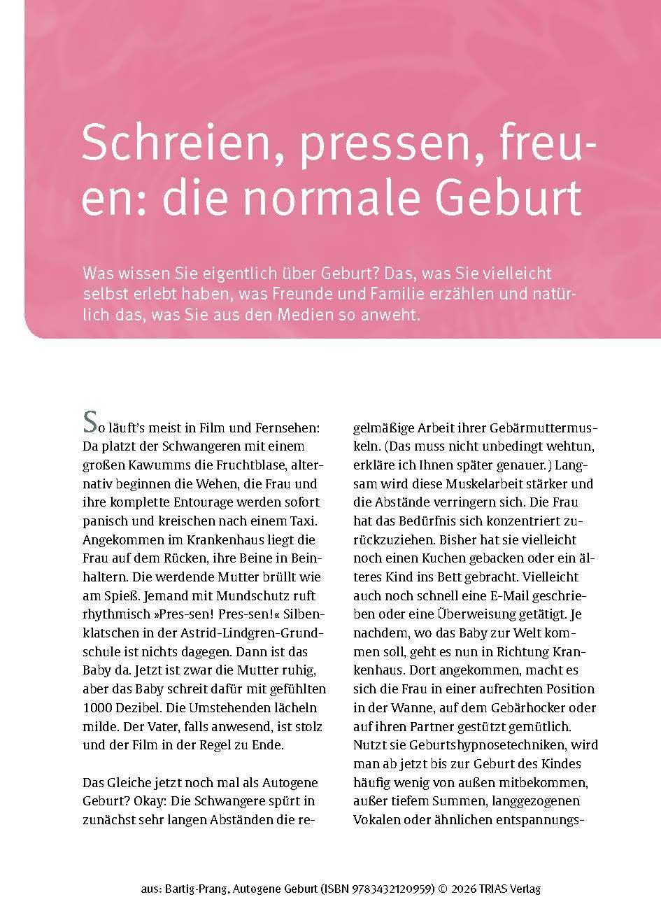 Beispielinhalt (Bild) Autogene Geburt