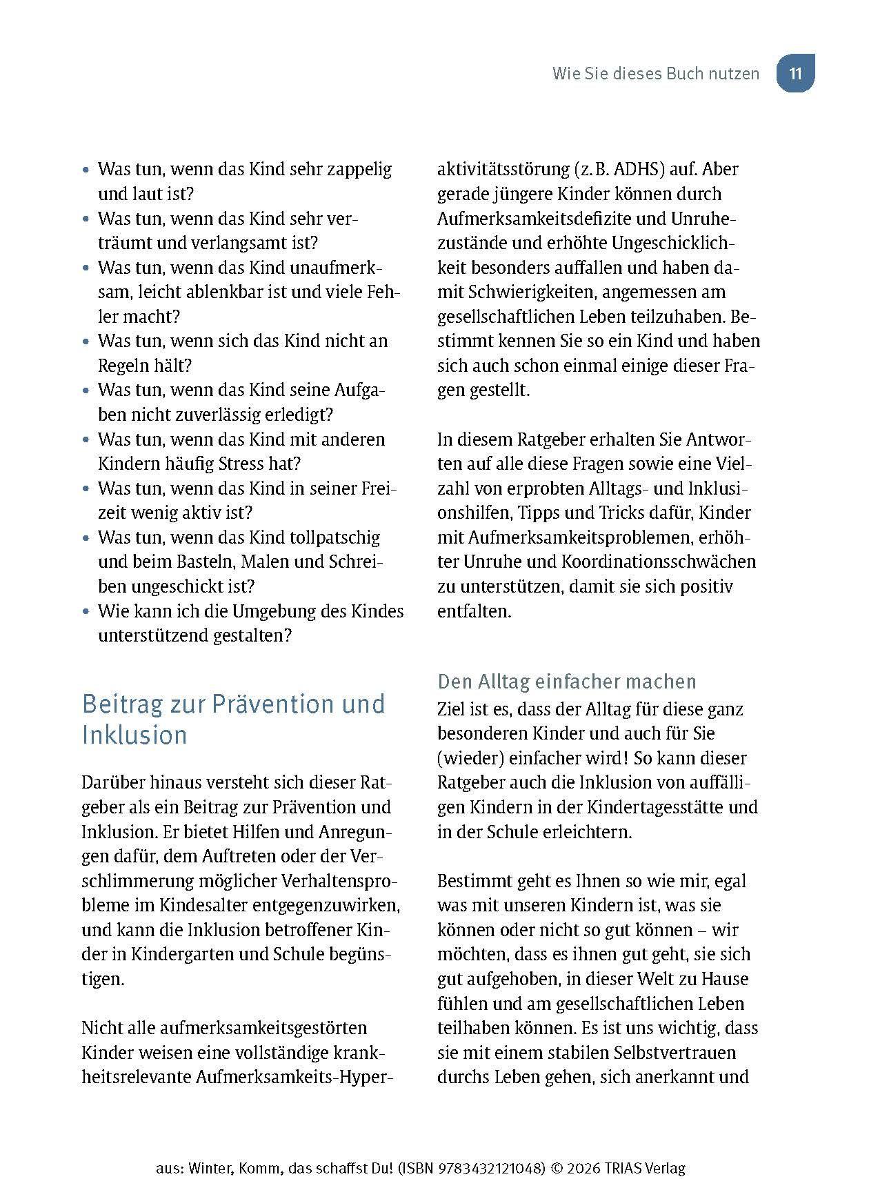 Beispielinhalt (Bild) Komm, das schaffst Du!