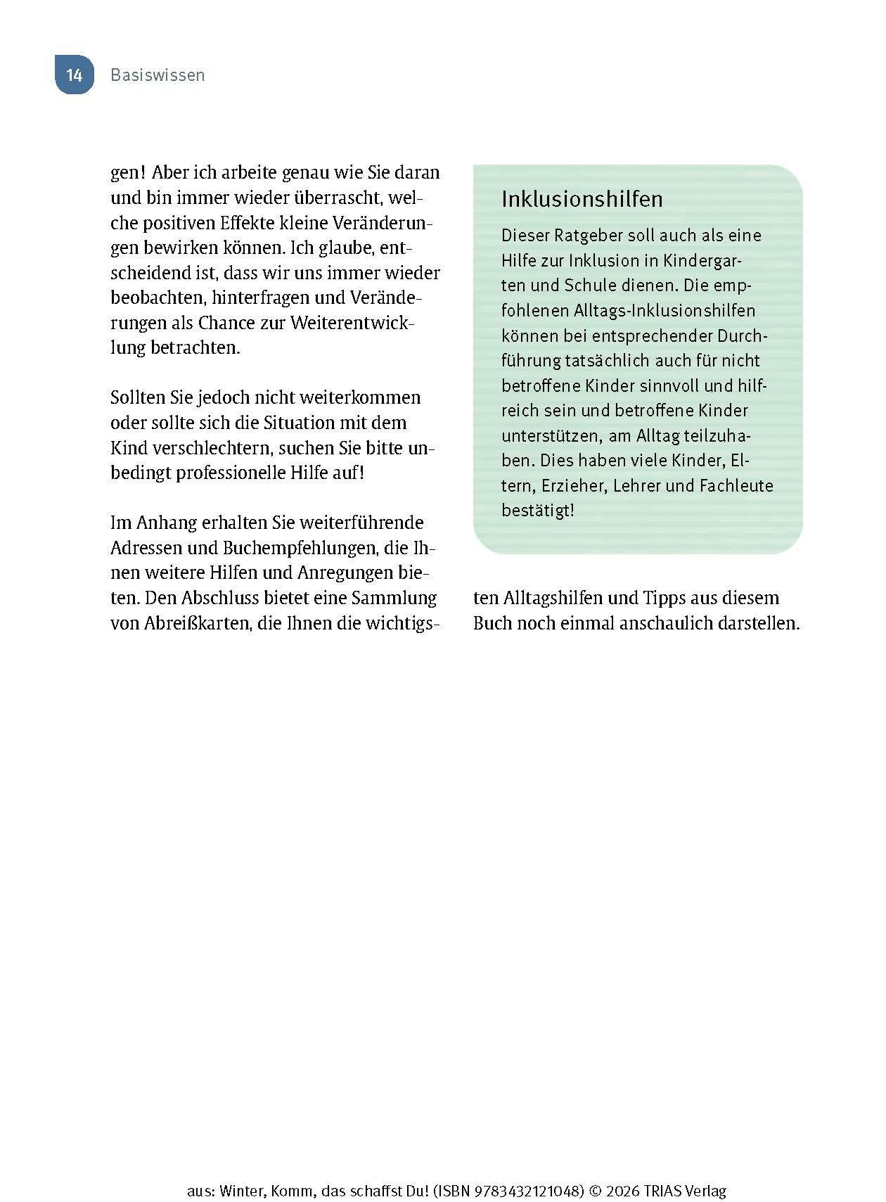 Beispielinhalt (Bild) Komm, das schaffst Du!