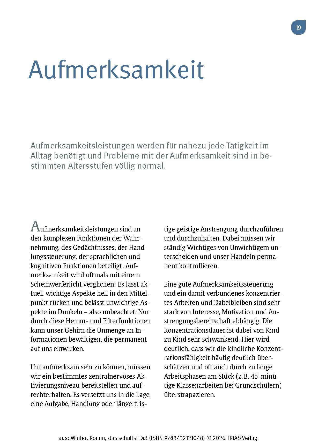 Beispielinhalt (Bild) Komm, das schaffst Du!