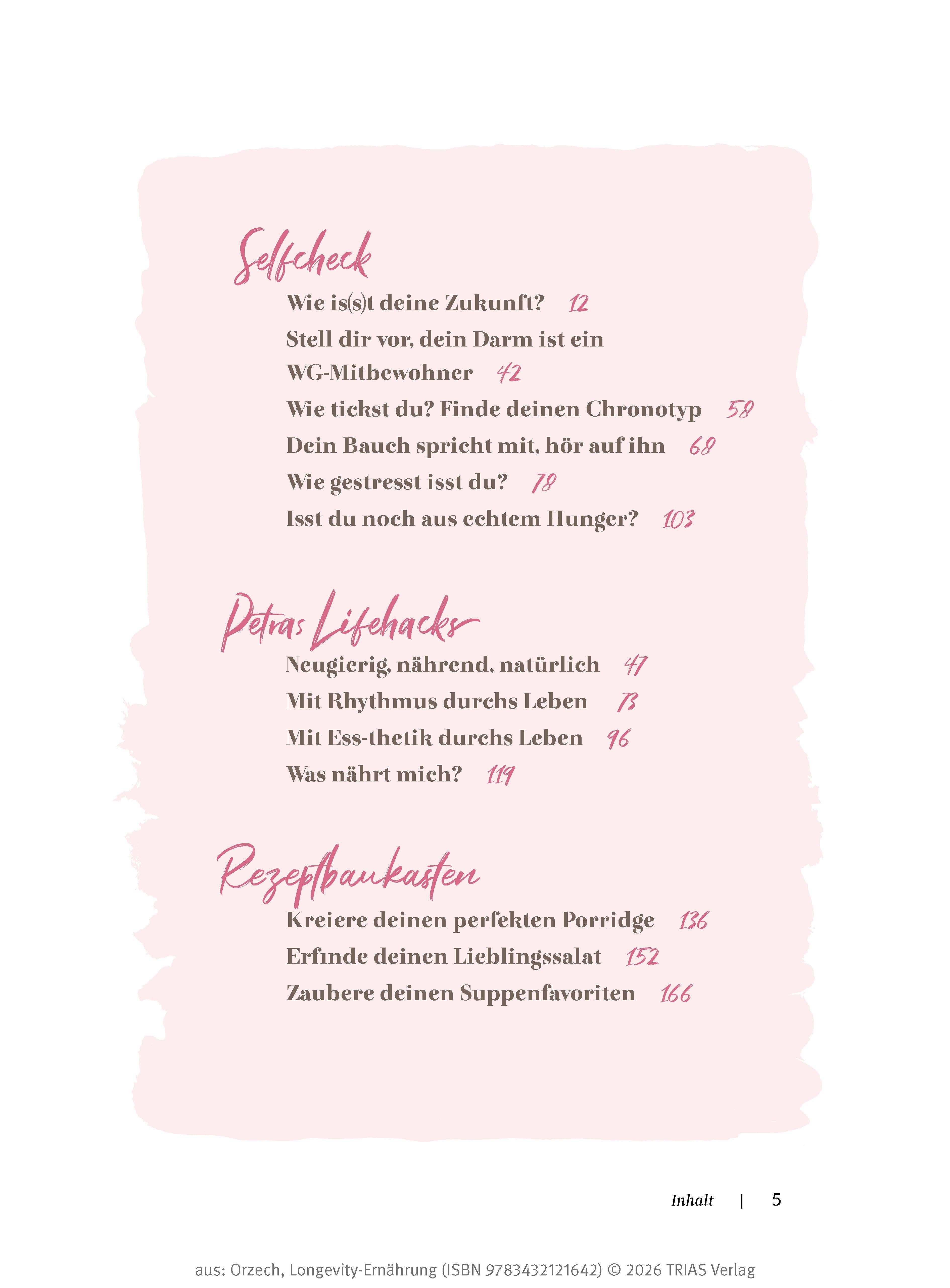 Beispielinhalt (Bild) Longevity-Ernährung