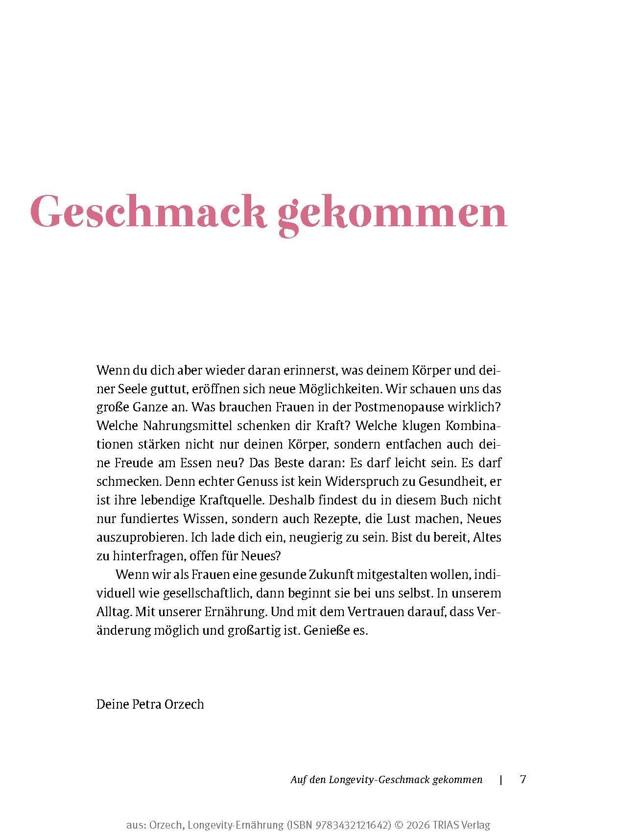 Beispielinhalt (Bild) Longevity-Ernährung