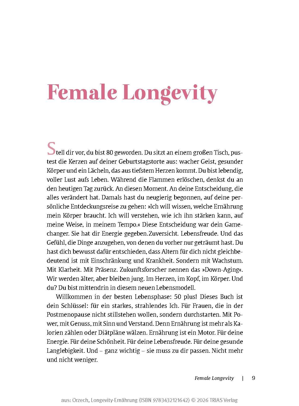 Beispielinhalt (Bild) Longevity-Ernährung