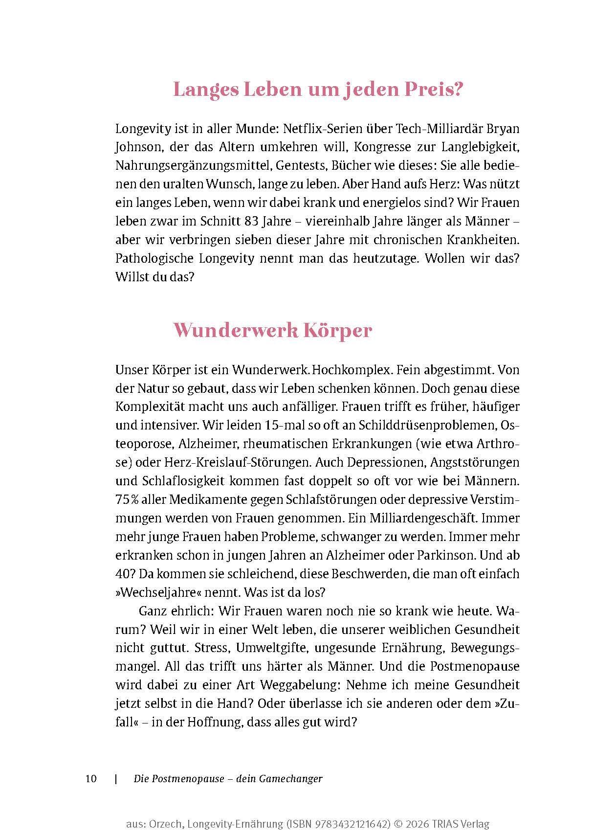 Beispielinhalt (Bild) Longevity-Ernährung