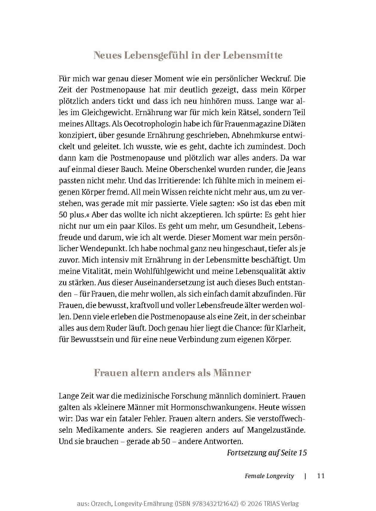 Beispielinhalt (Bild) Longevity-Ernährung