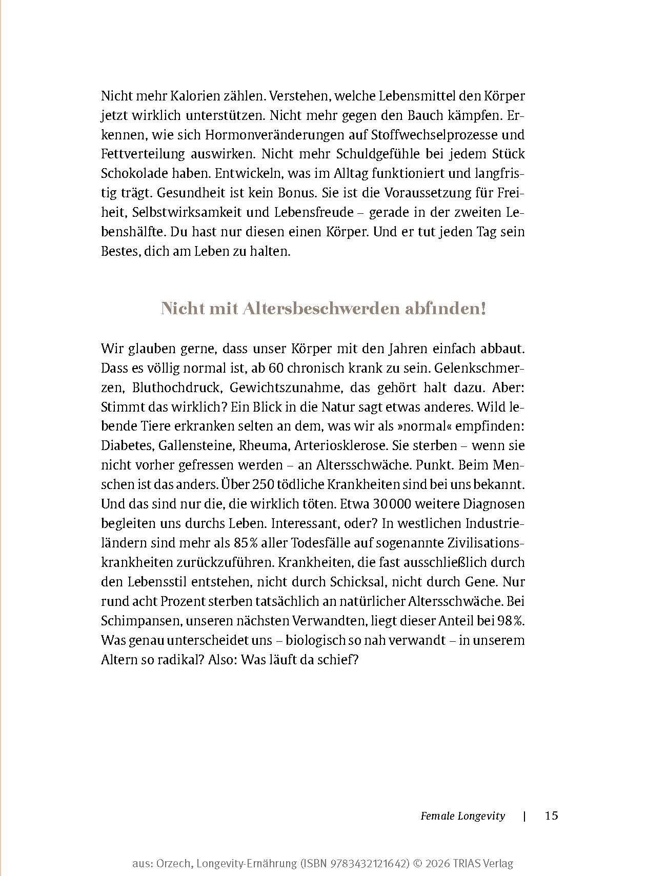 Beispielinhalt (Bild) Longevity-Ernährung