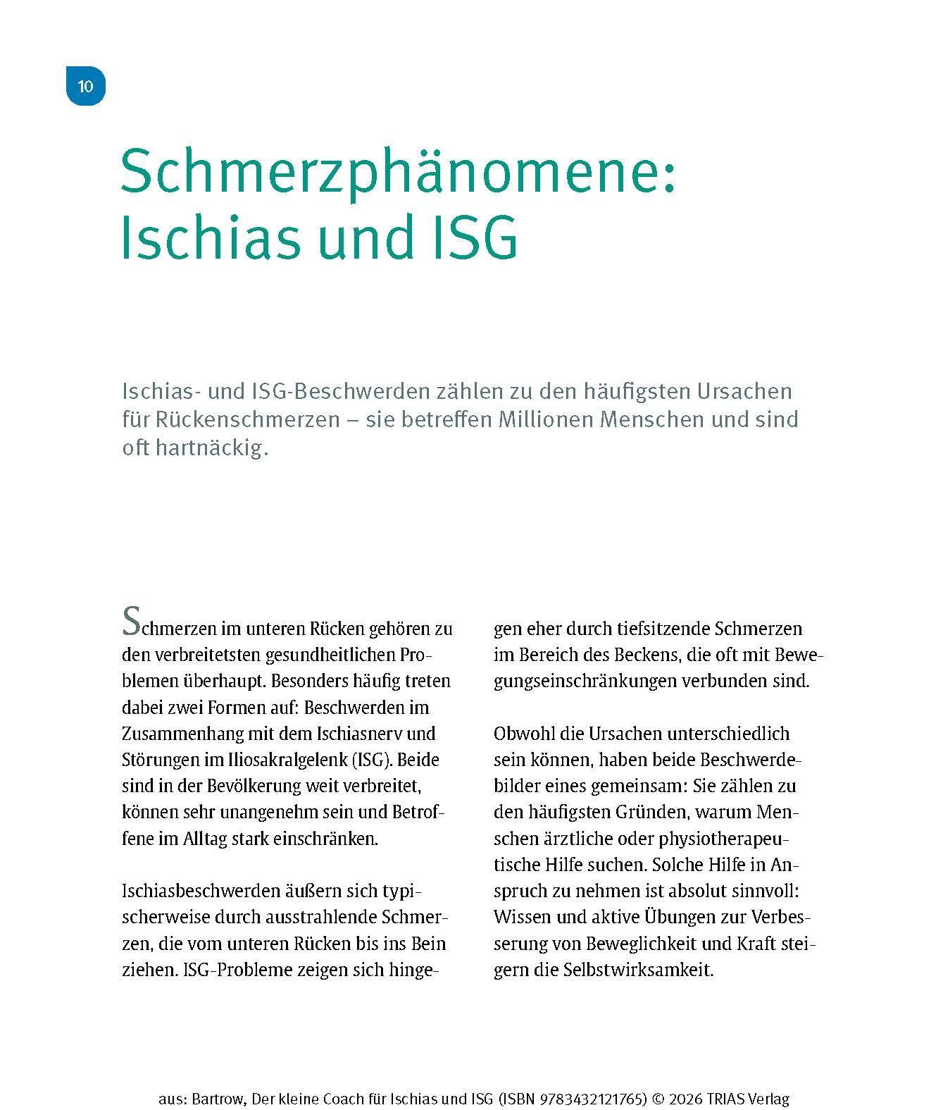 Beispielinhalt (Bild) Der kleine Coach für Ischias und ISG