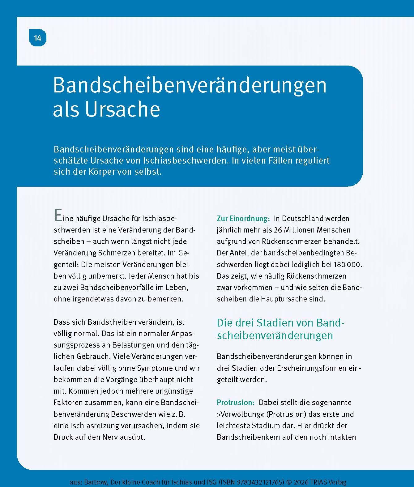 Beispielinhalt (Bild) Der kleine Coach für Ischias und ISG