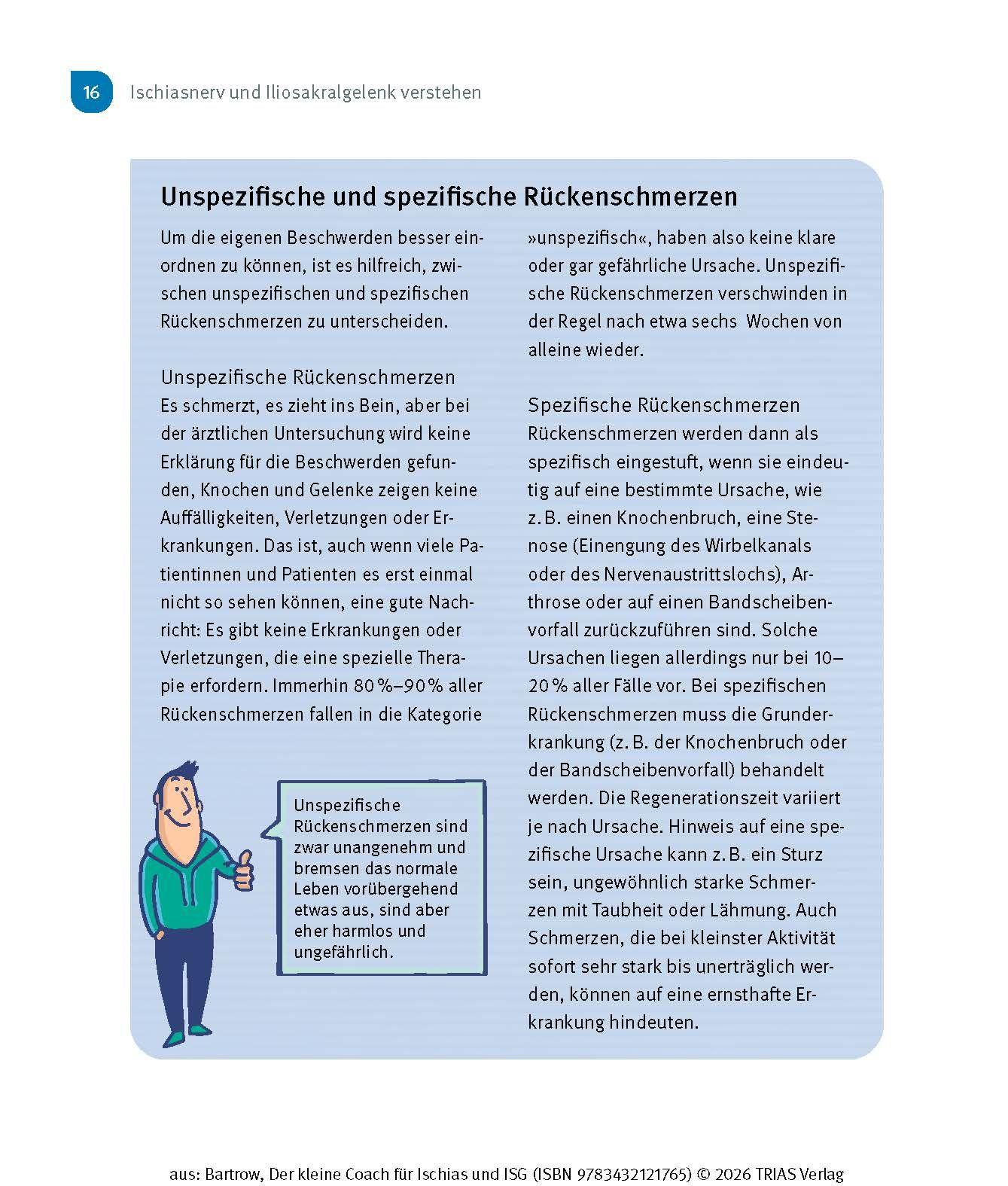 Beispielinhalt (Bild) Der kleine Coach für Ischias und ISG