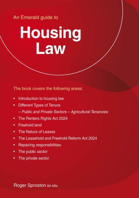 Vorderes Coverbild An Emerald Guide to Housing Law