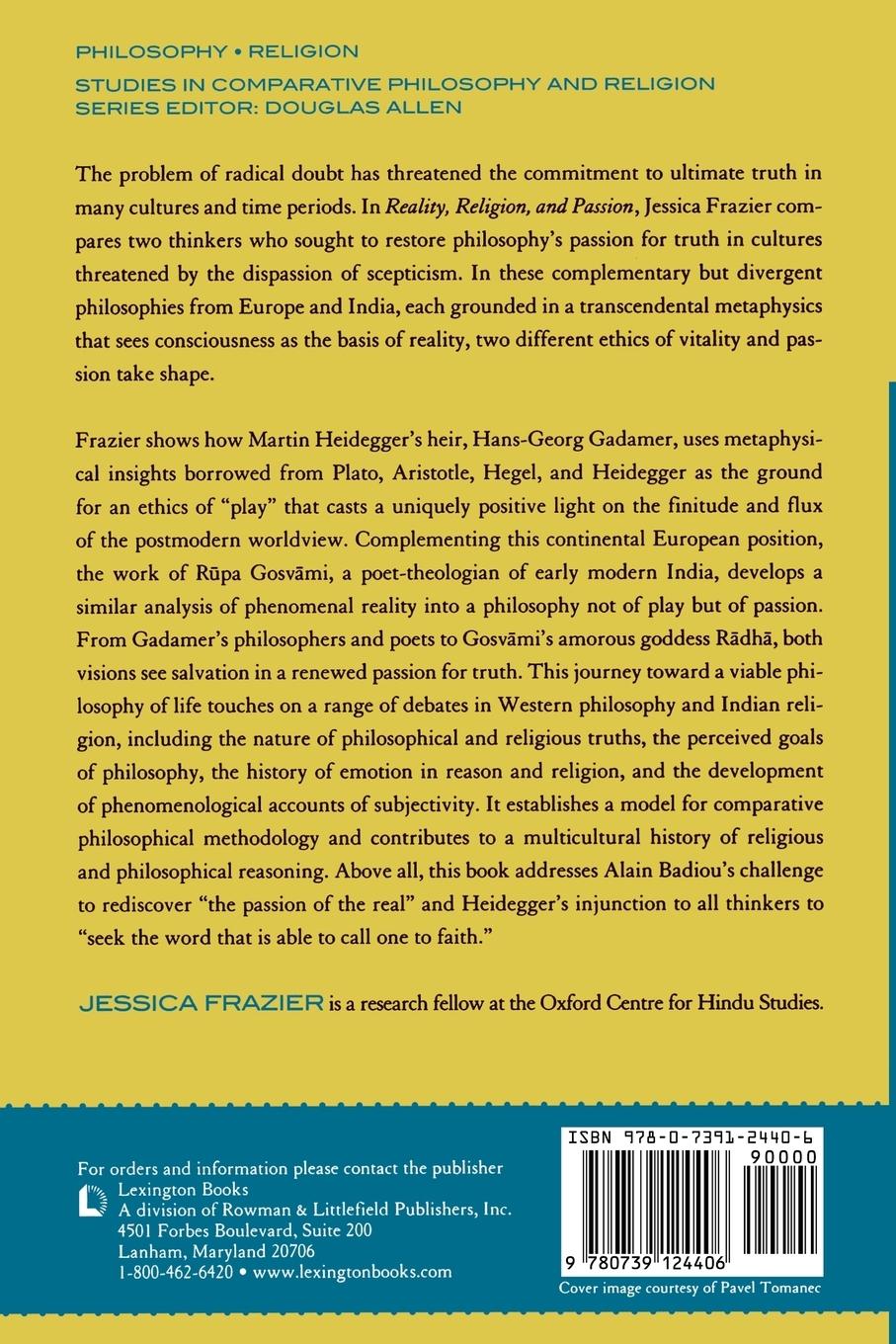 Rückseitencover Reality, Religion, and Passion