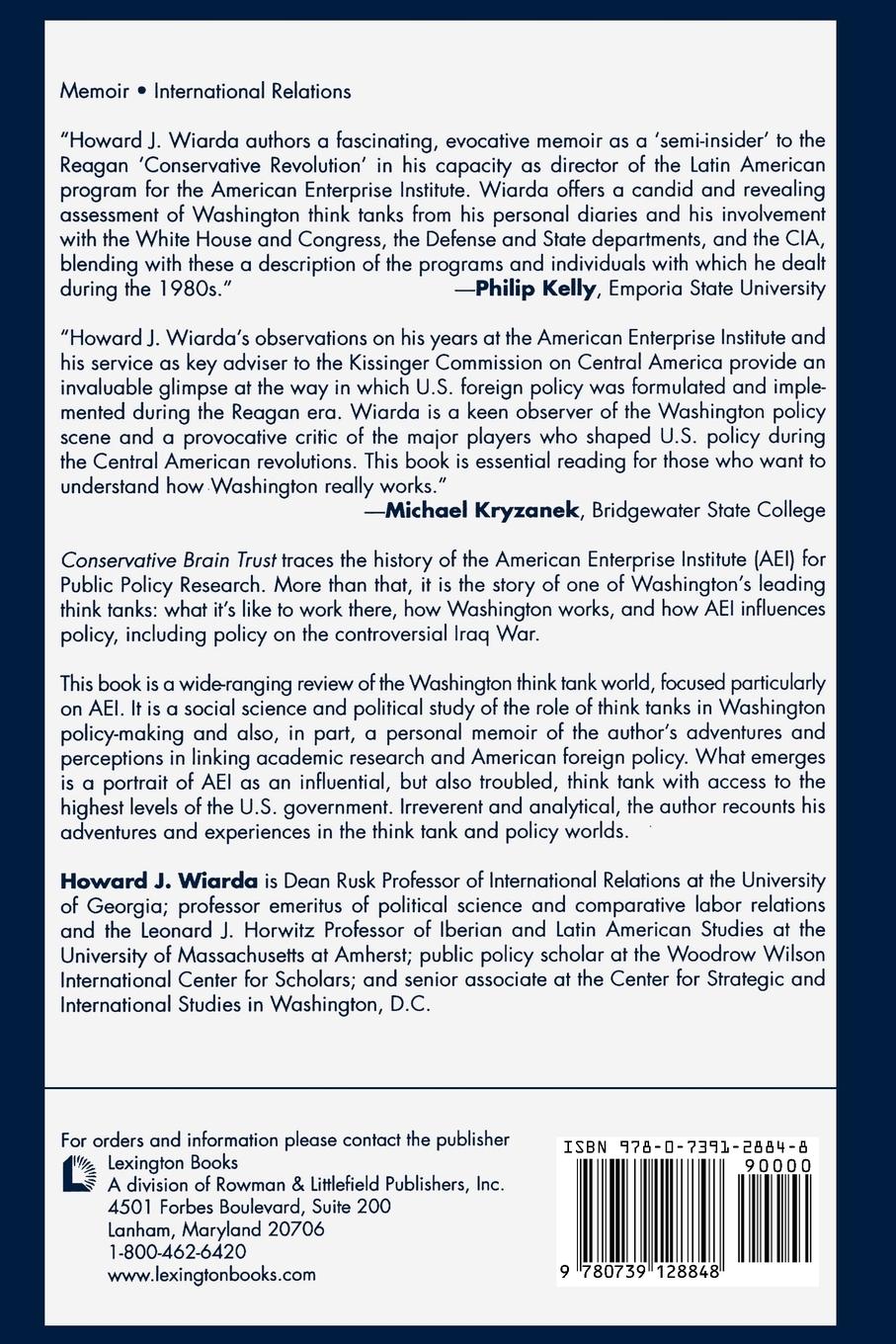 Rückseitencover Conservative Brain Trust