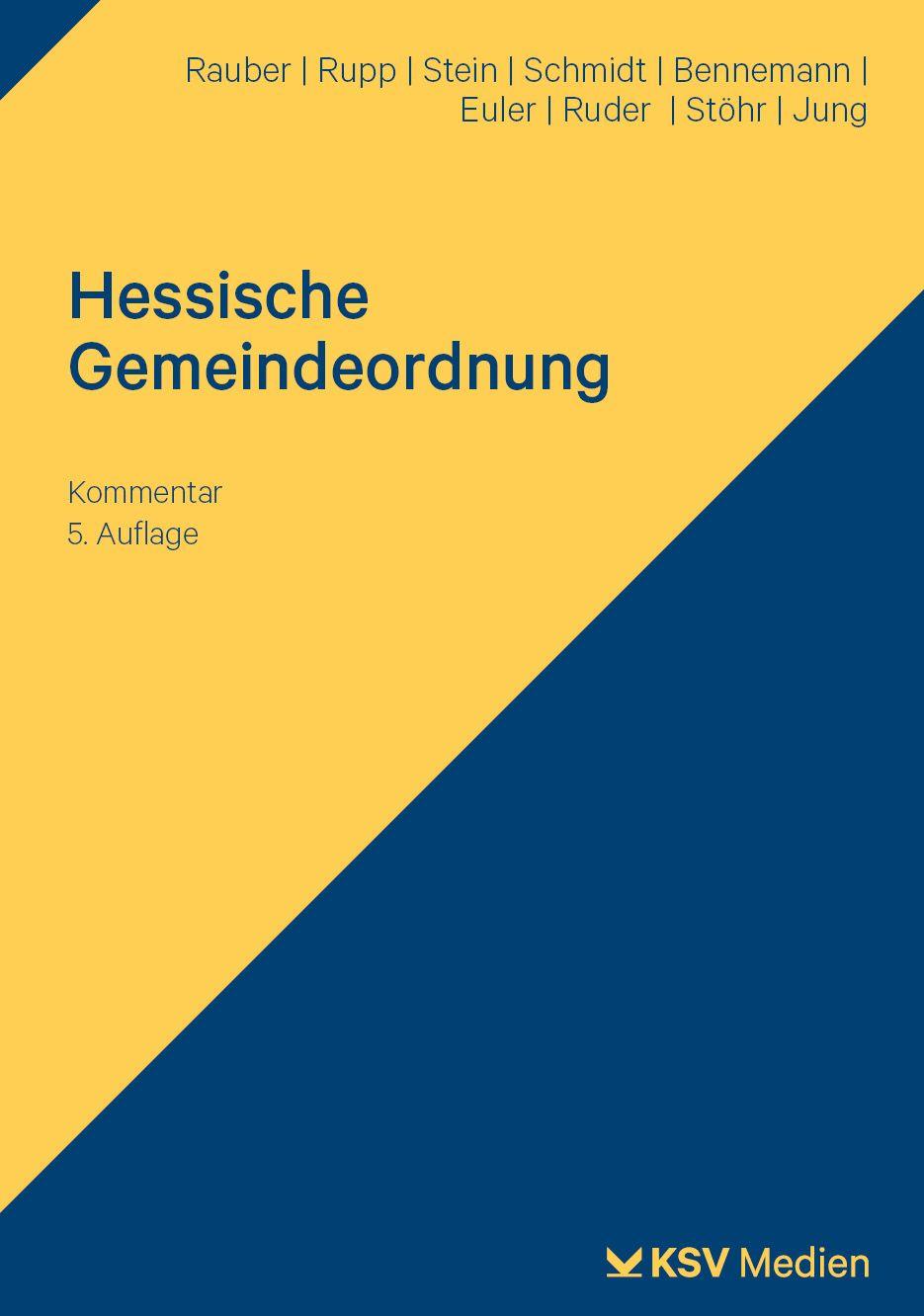Vorderes Coverbild Hessische Gemeindeordnung (HGO)