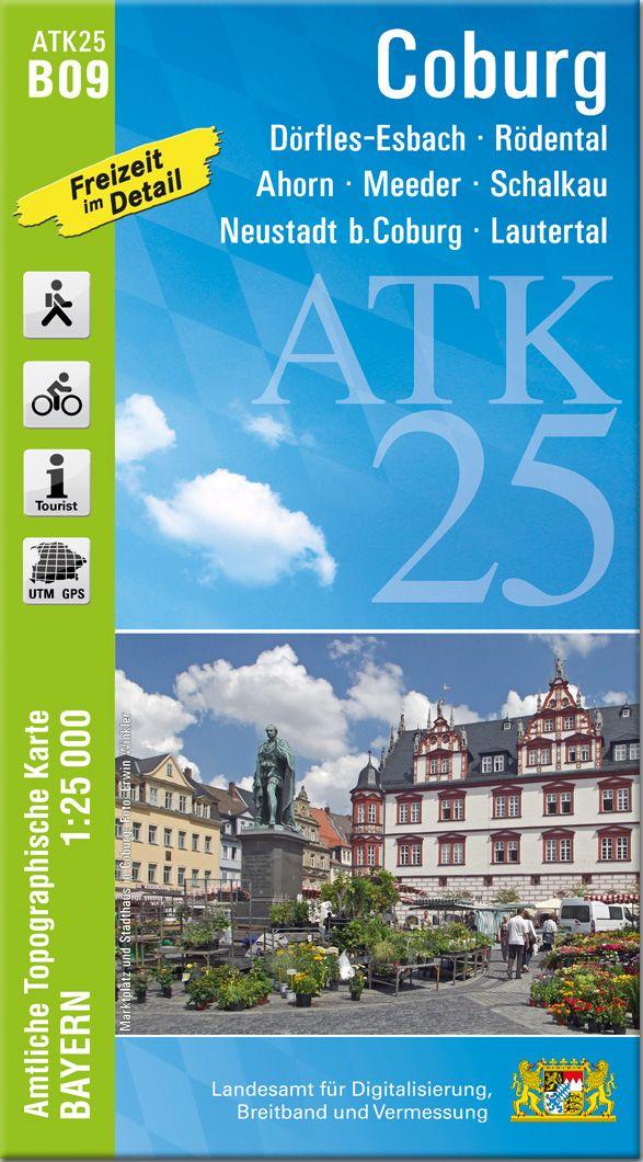 Vorderes Coverbild ATK25-B09 Coburg (Amtliche Topographische Karte 1:25000)