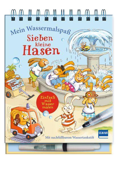 Vorderes Coverbild Mein Wassermalspaß - Sieben kleine Hasen