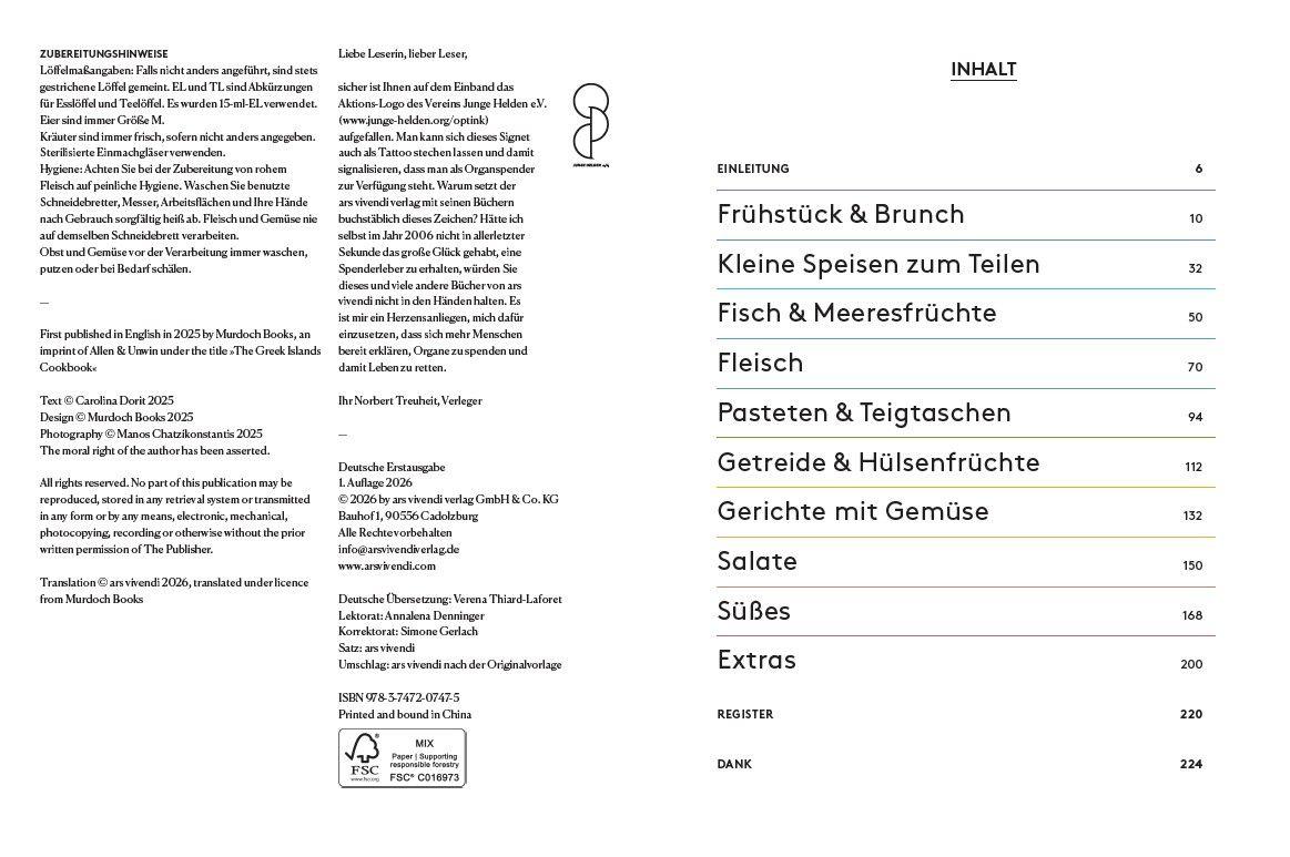 Beispielinhalt (Bild) Griechische Inselküche