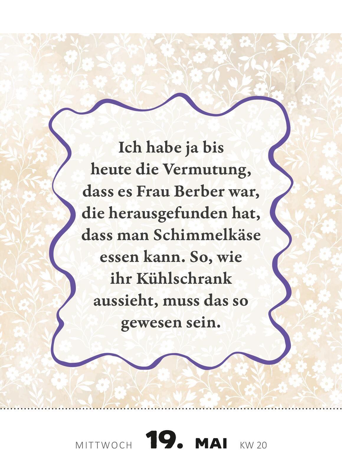 Beispielinhalt (Bild) Abreißkalender Renate Bergmann - Der Kalender 2027