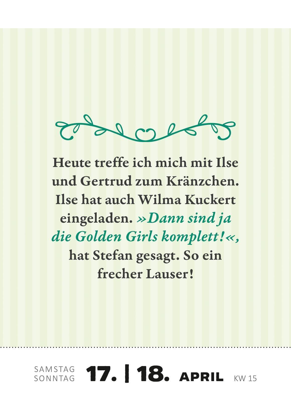 Beispielinhalt (Bild) Abreißkalender Renate Bergmann - Der Kalender 2027