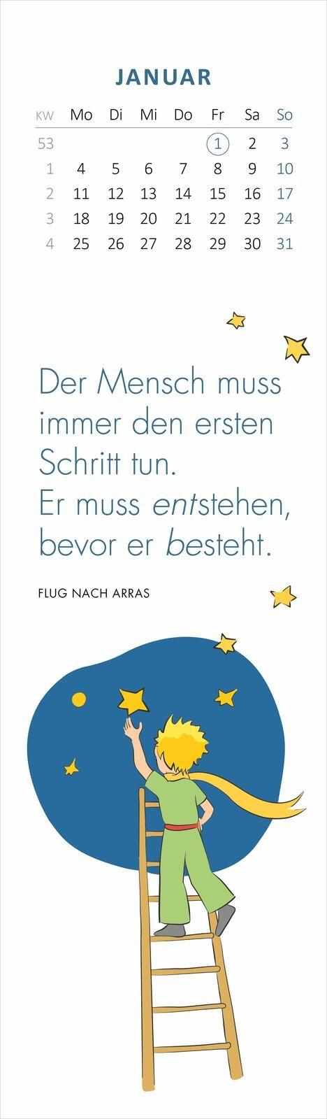 Beispielinhalt (Bild) Lesezeichenkalender Man sieht nur mit dem Herzen gut 2027