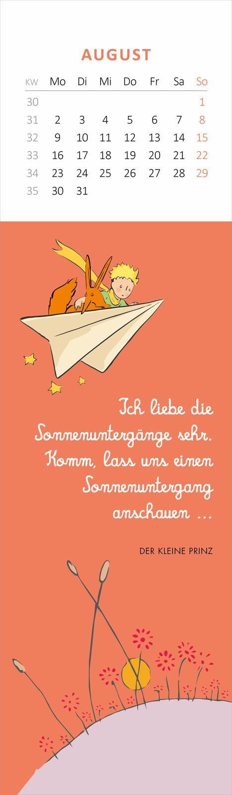 Beispielinhalt (Bild) Lesezeichenkalender Man sieht nur mit dem Herzen gut 2027