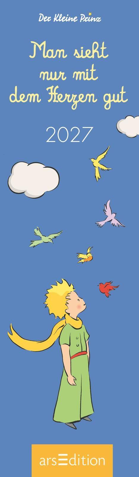 Beispielinhalt (Bild) Lesezeichenkalender Man sieht nur mit dem Herzen gut 2027