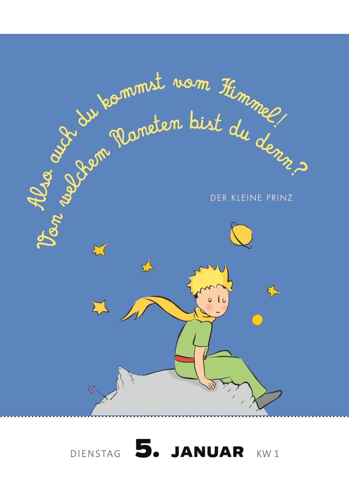 Beispielinhalt (Bild) Abreißkalender Man sieht nur mit dem Herzen gut 2027