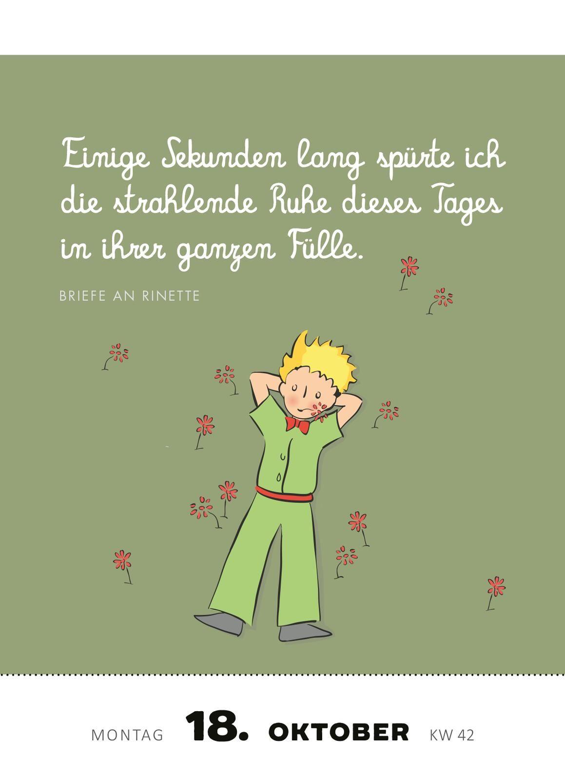 Beispielinhalt (Bild) Abreißkalender Man sieht nur mit dem Herzen gut 2027