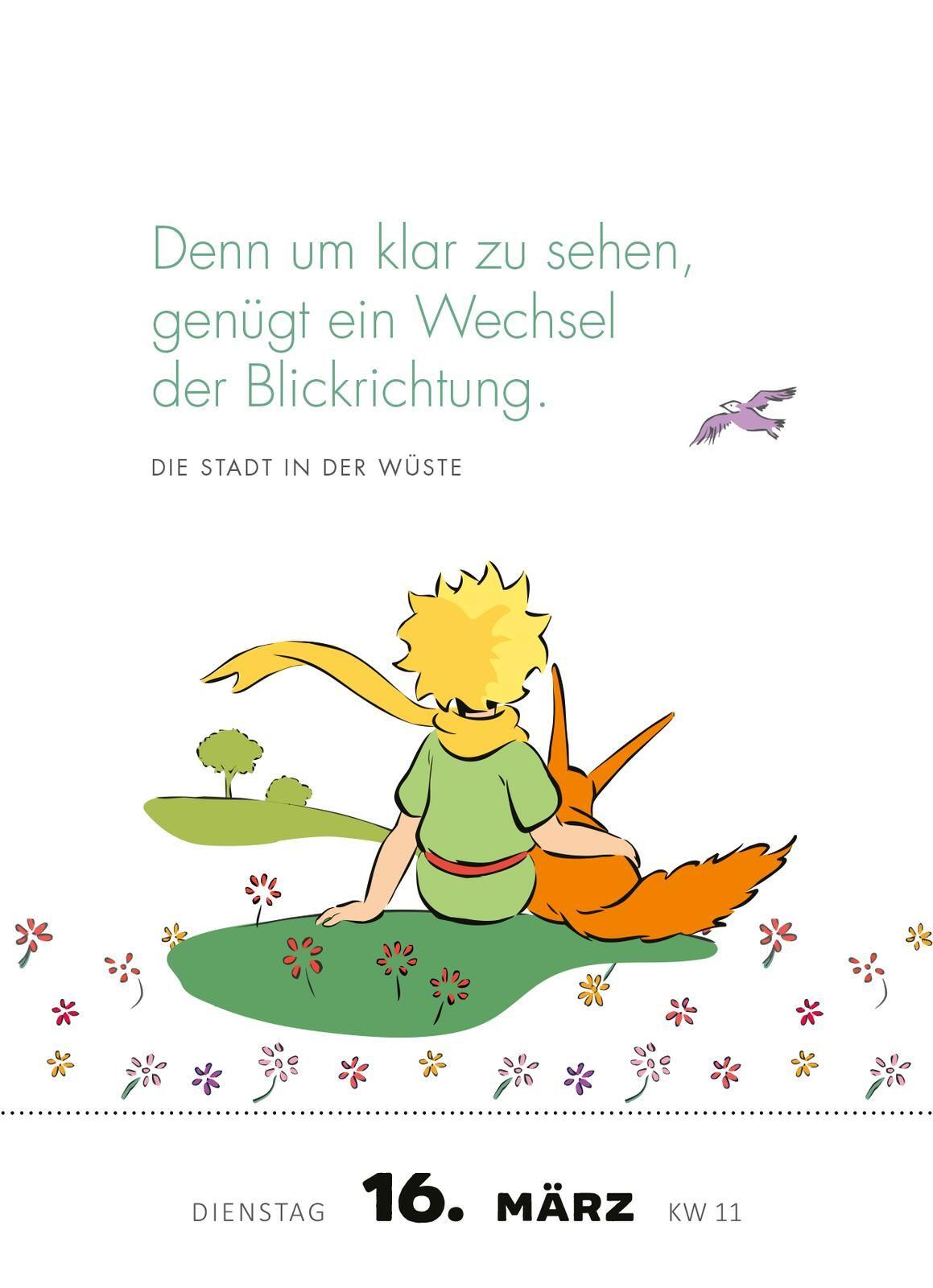 Beispielinhalt (Bild) Abreißkalender Man sieht nur mit dem Herzen gut 2027